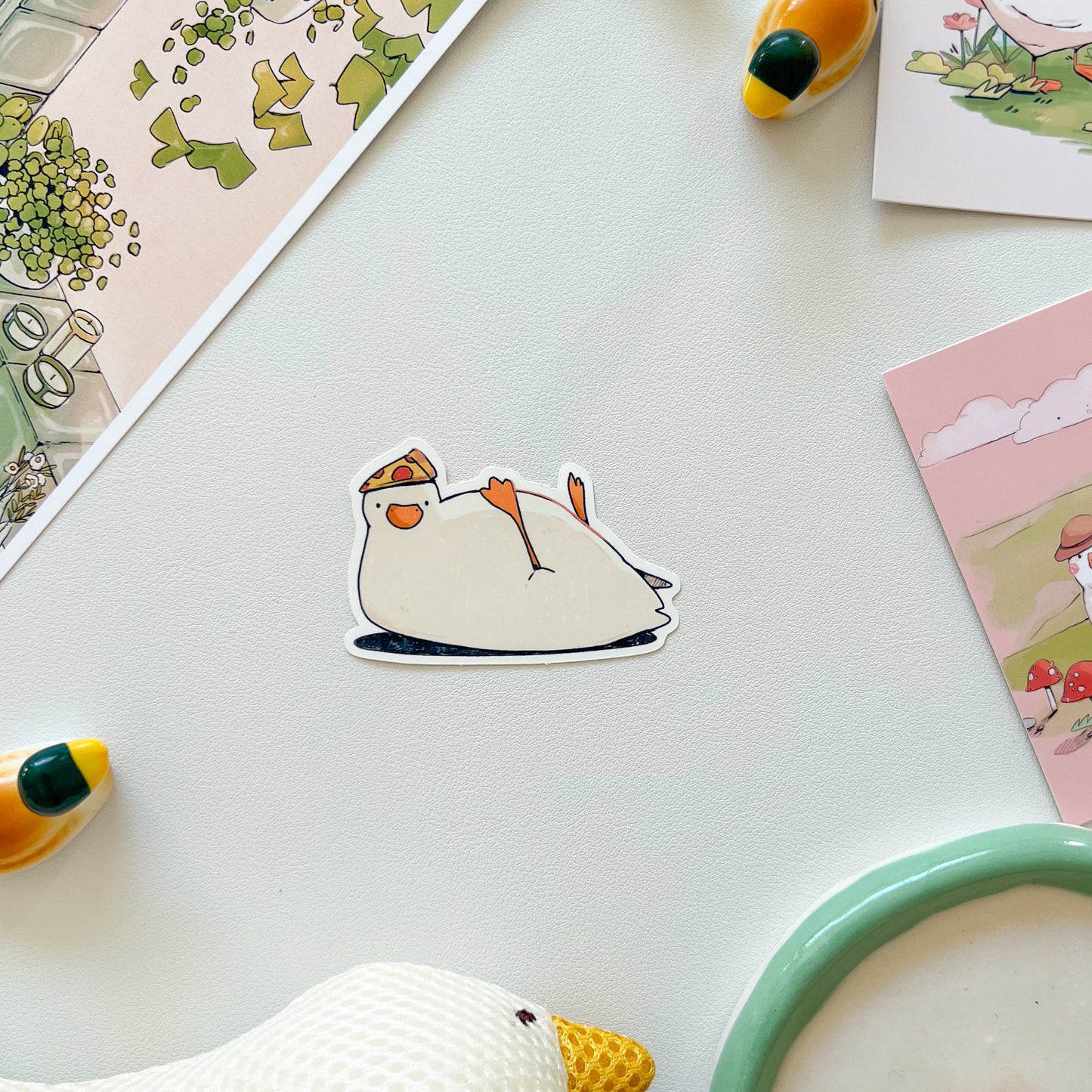 pizza duck sticker