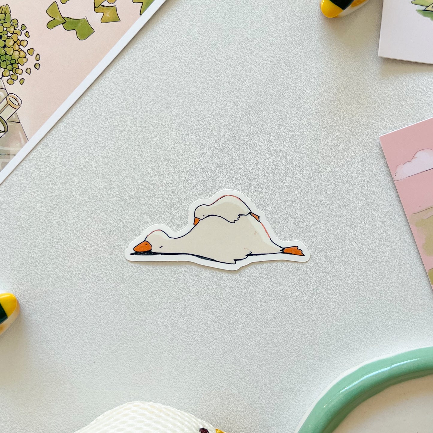 stacked ducks sticker