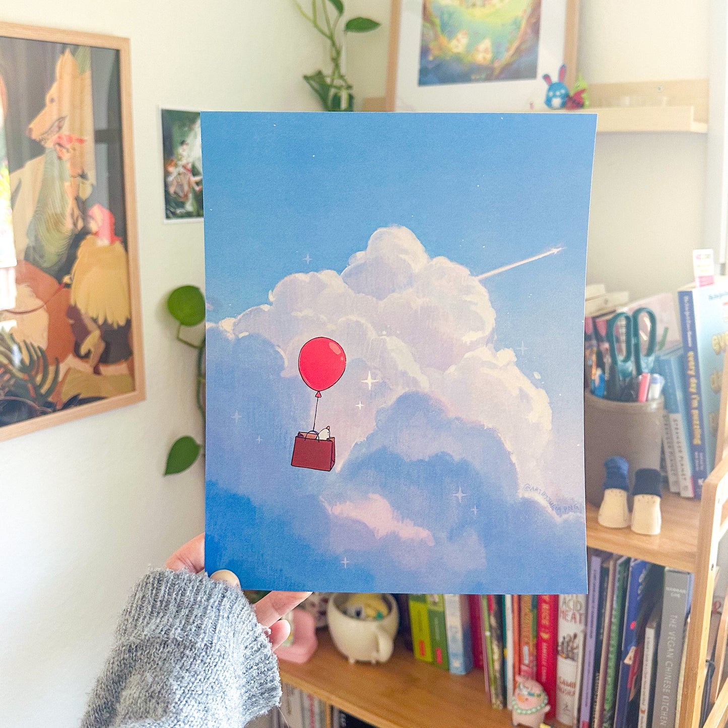 among the clouds print