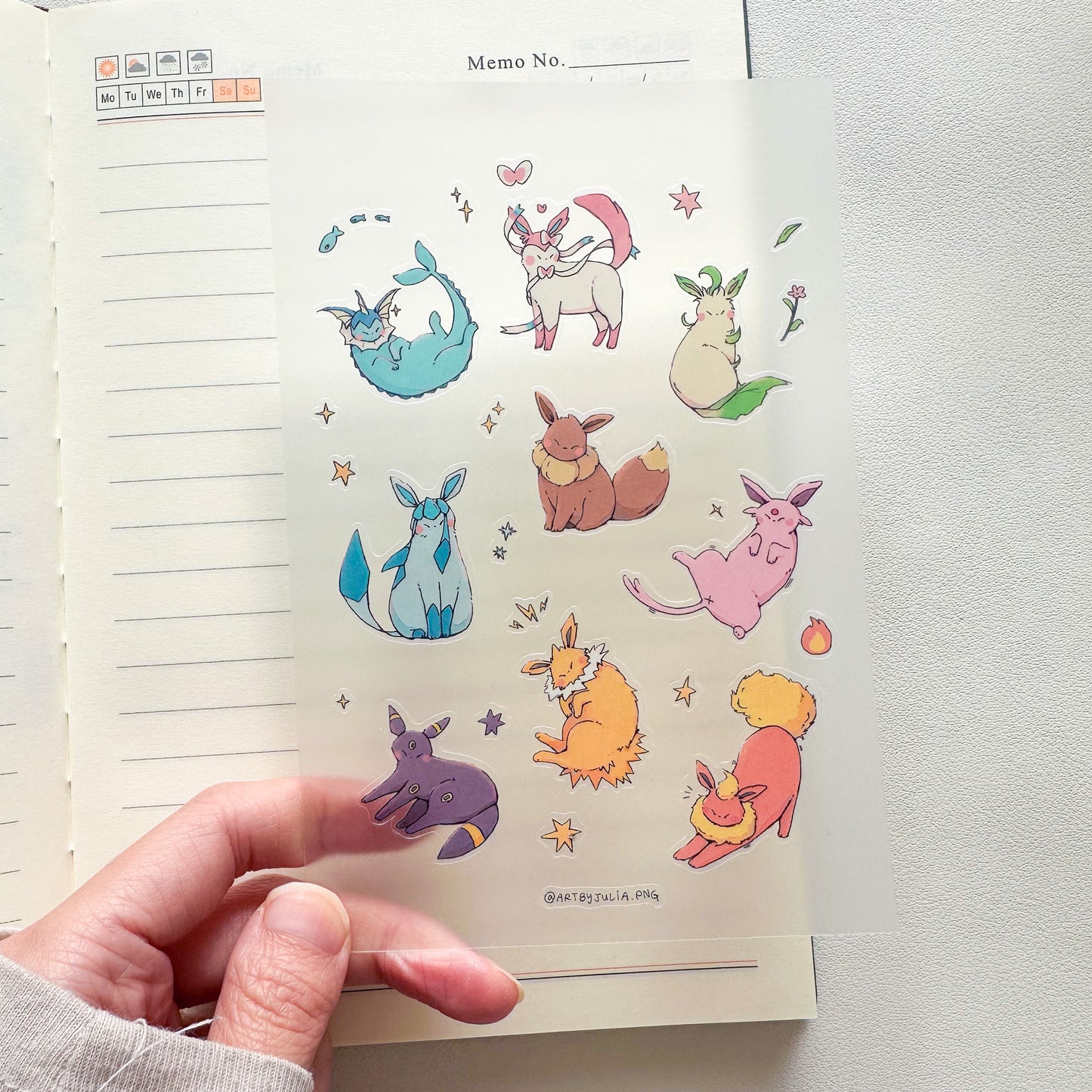 eevee kitties sticker sheet