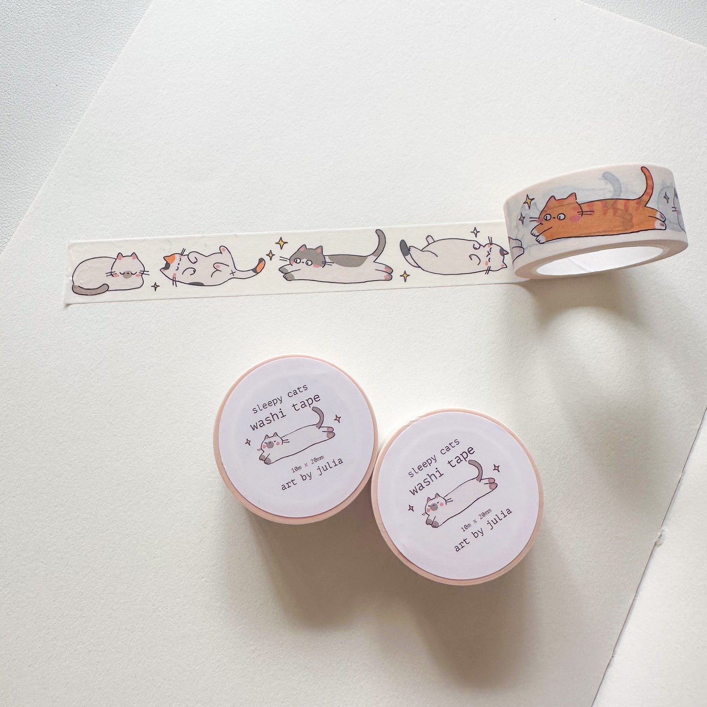 sleepy cats washi tape