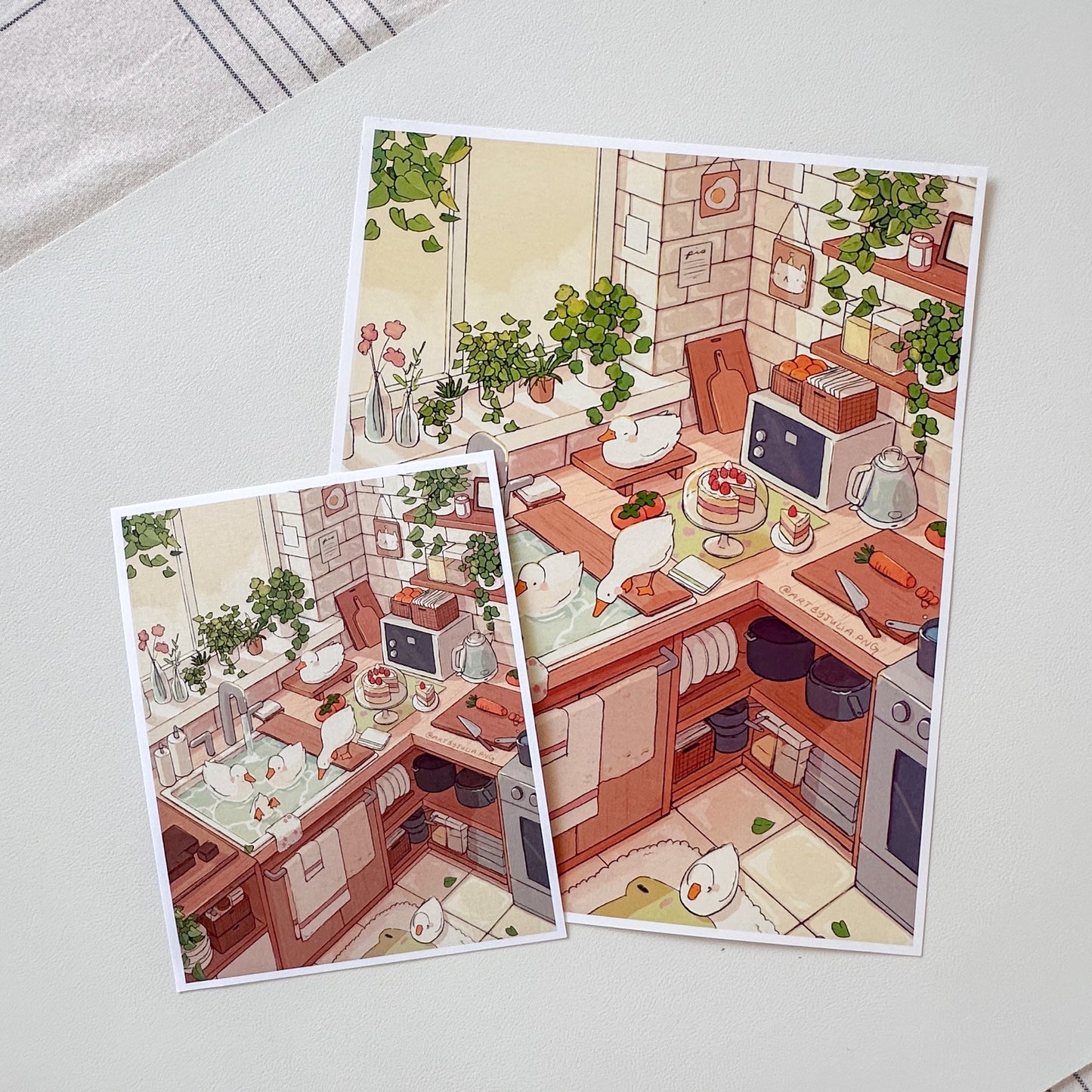 kitchen ducks print