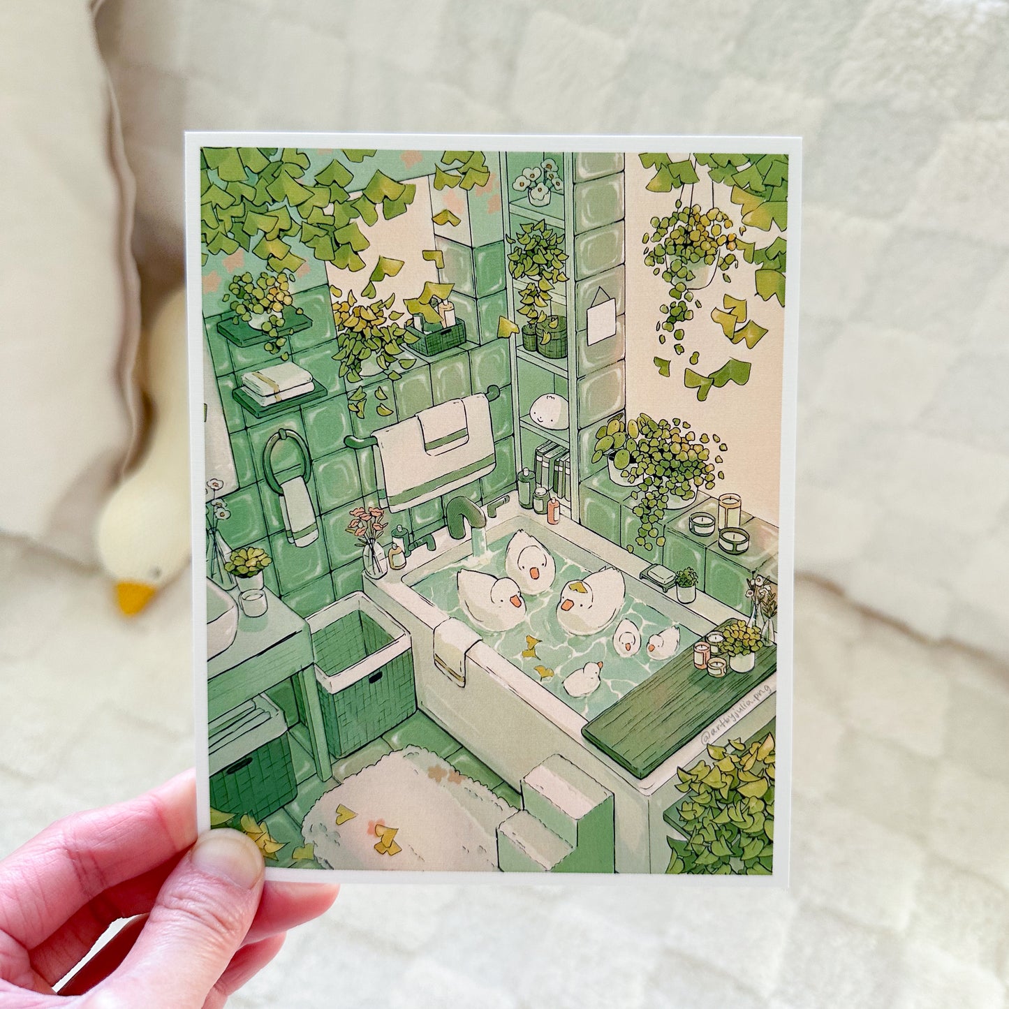 duck bath print