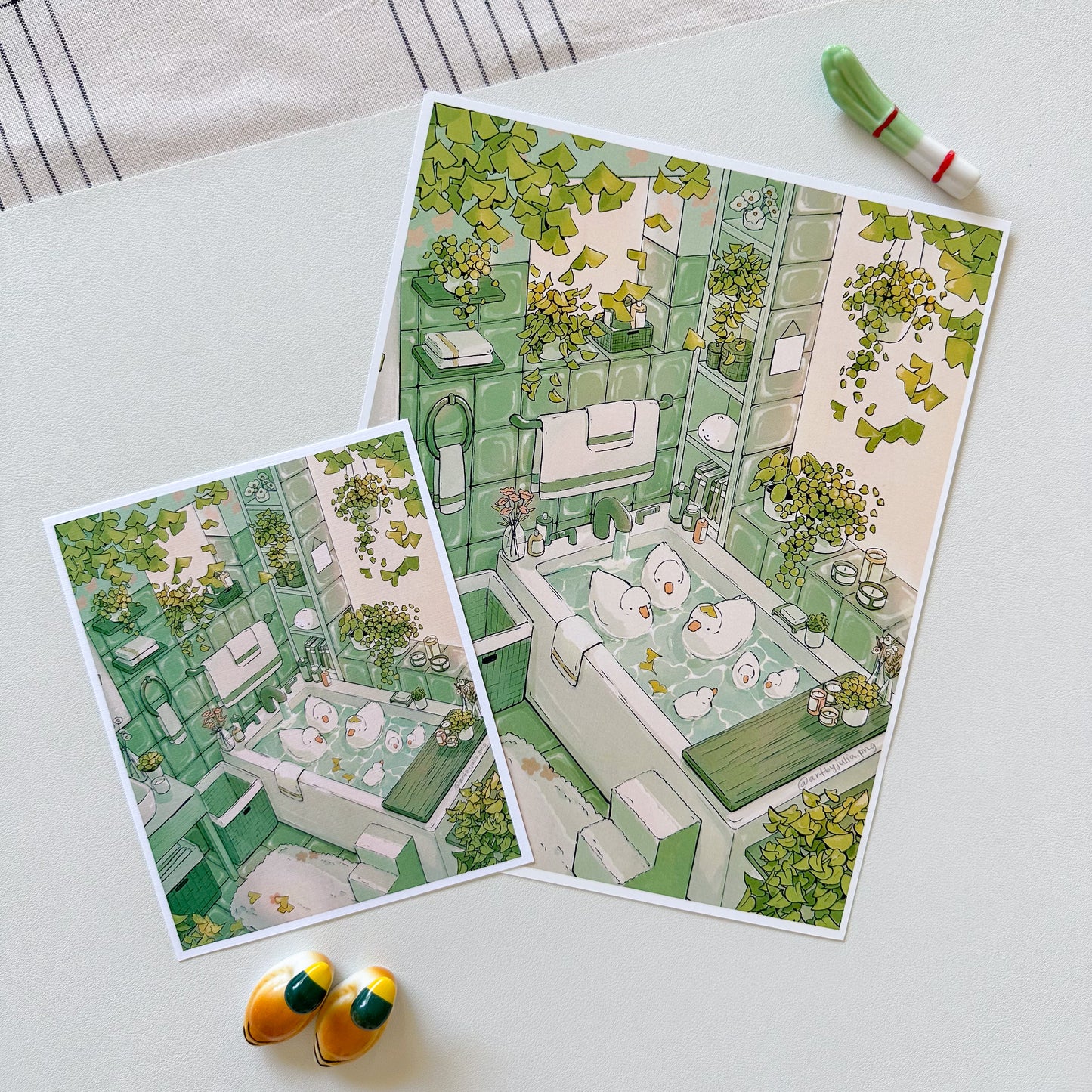 duck bath print
