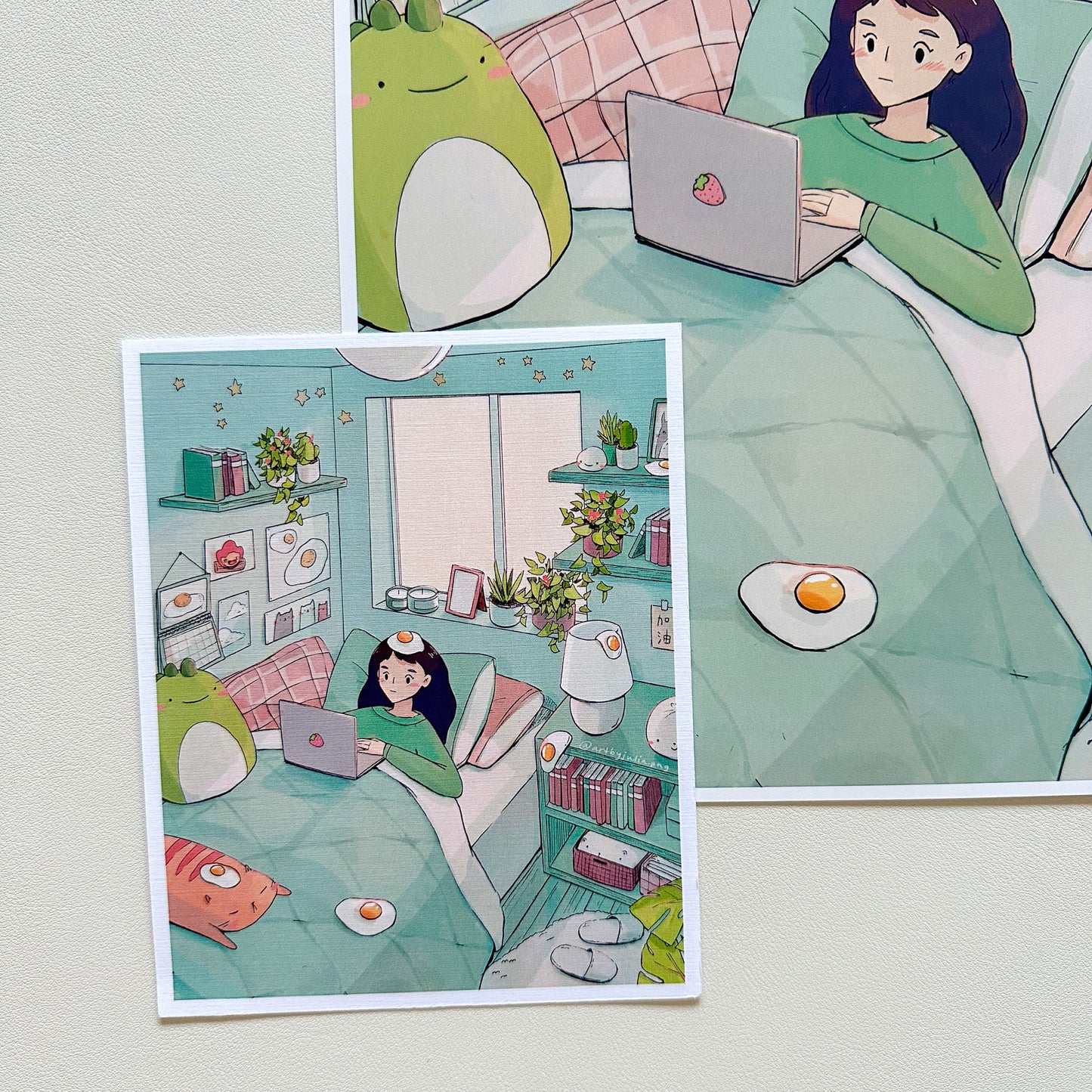 work from bed print