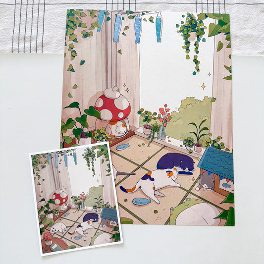 tatami cats print