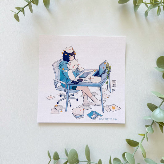 work from home print