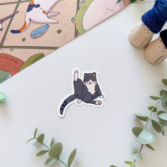 drumstick leg cat sticker