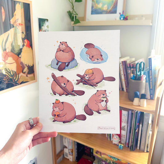 beaver life print