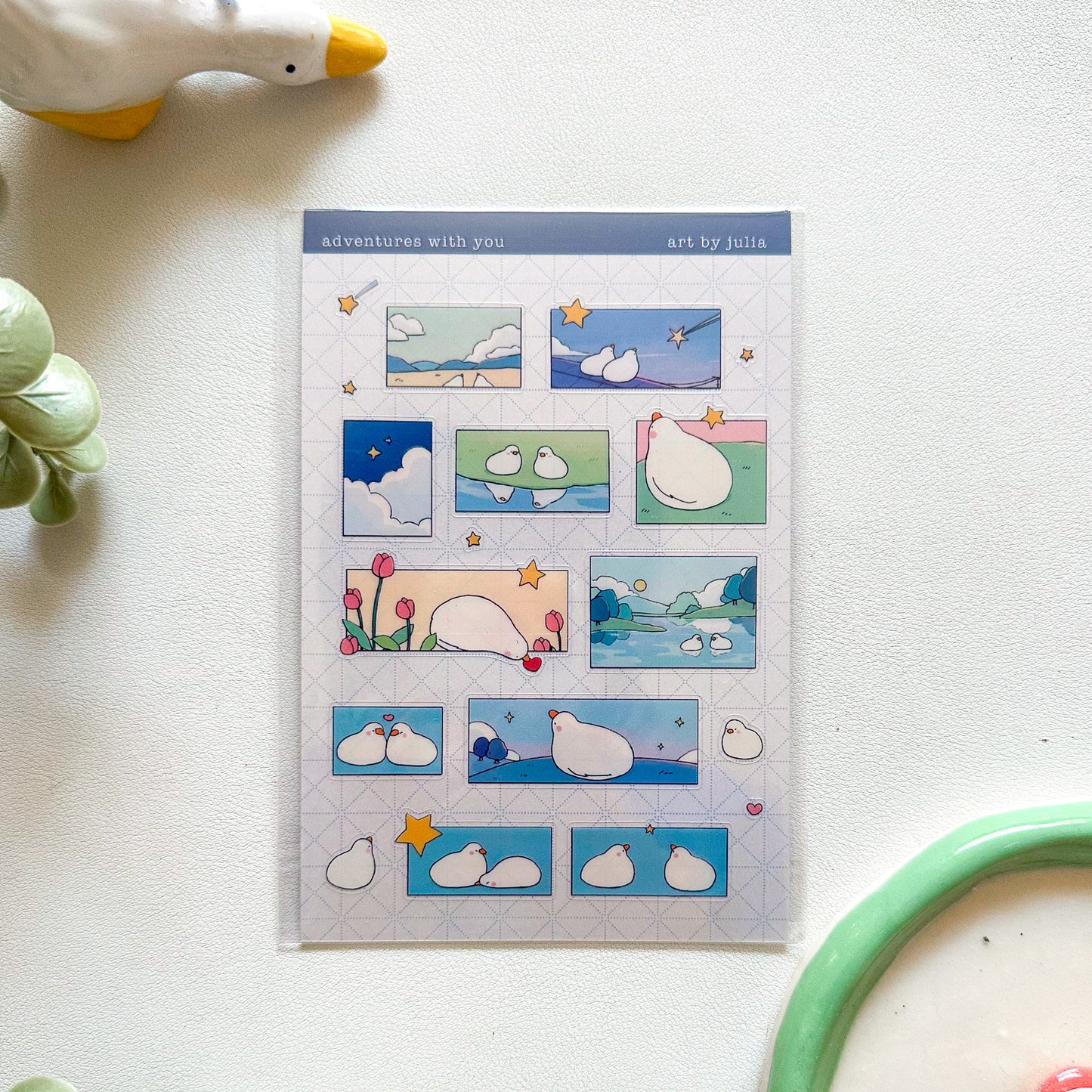 "adventures with you" sticker sheet