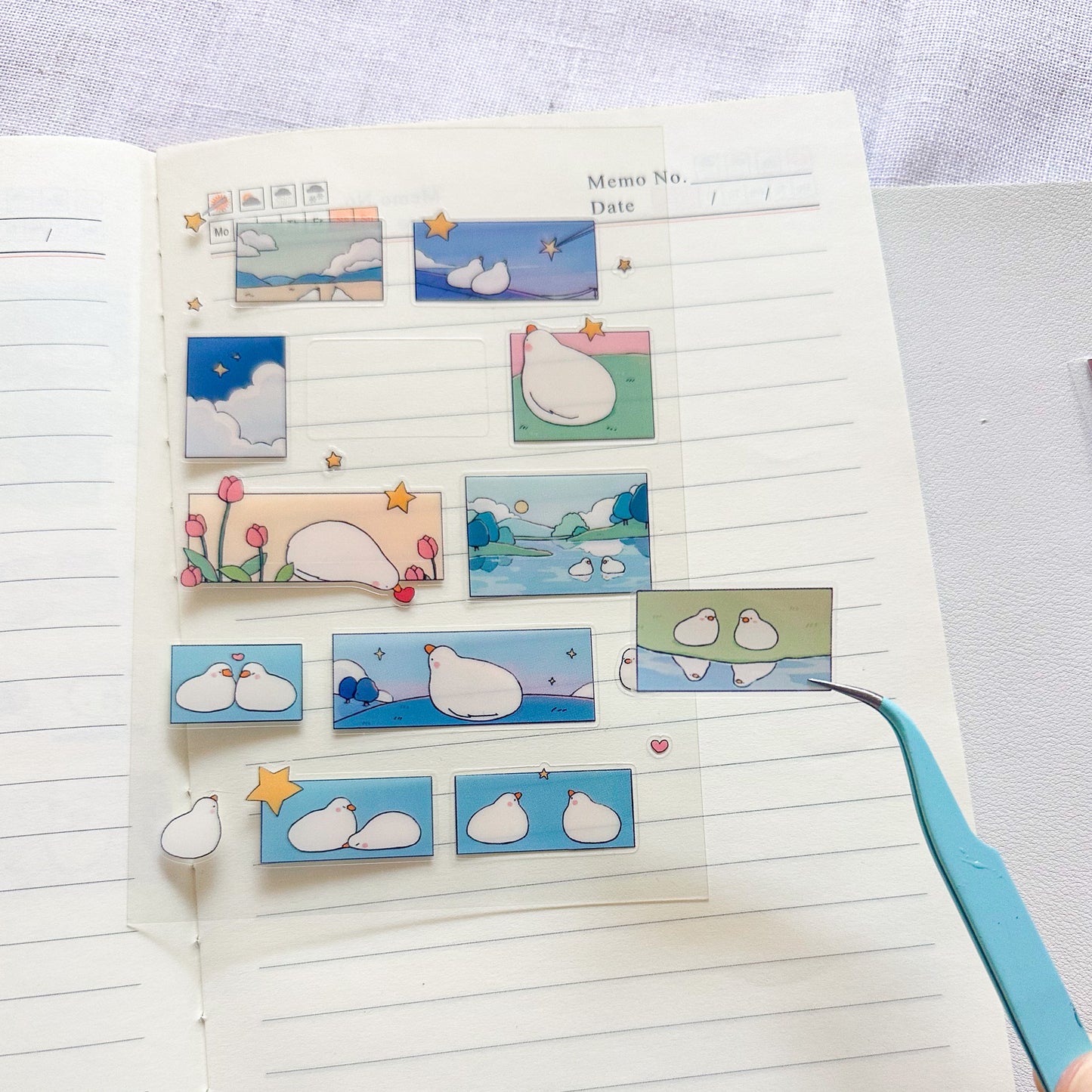 "adventures with you" sticker sheet