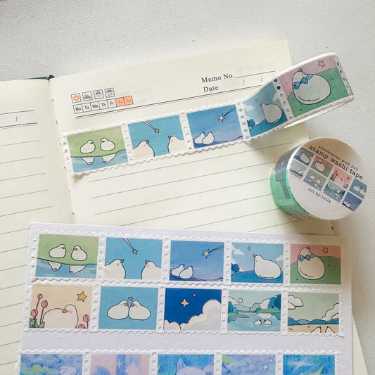 "adventures with you" stamp washi tape