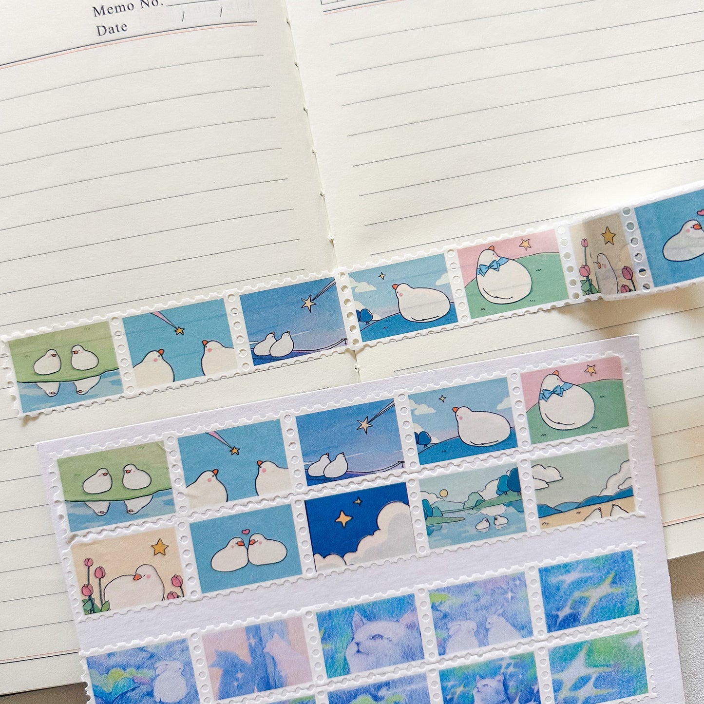 "adventures with you" stamp washi tape