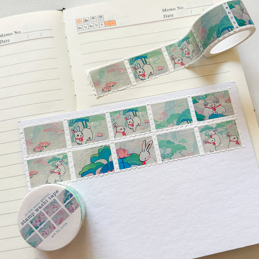 "moon garden" stamp washi tape