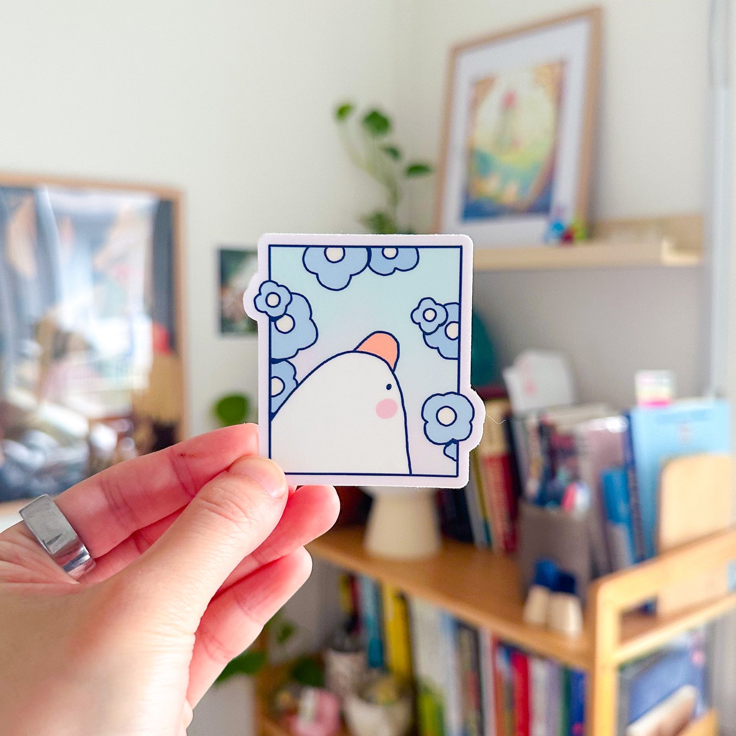 "lovely flowers" sticker