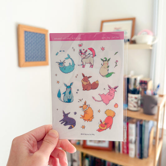 eevee kitties sticker sheet