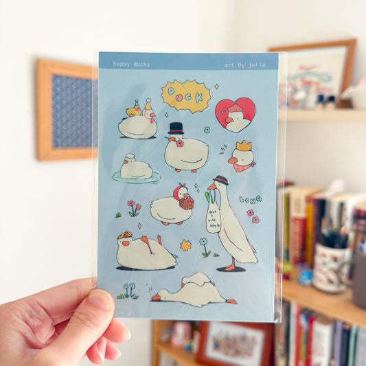 duck party sticker sheet
