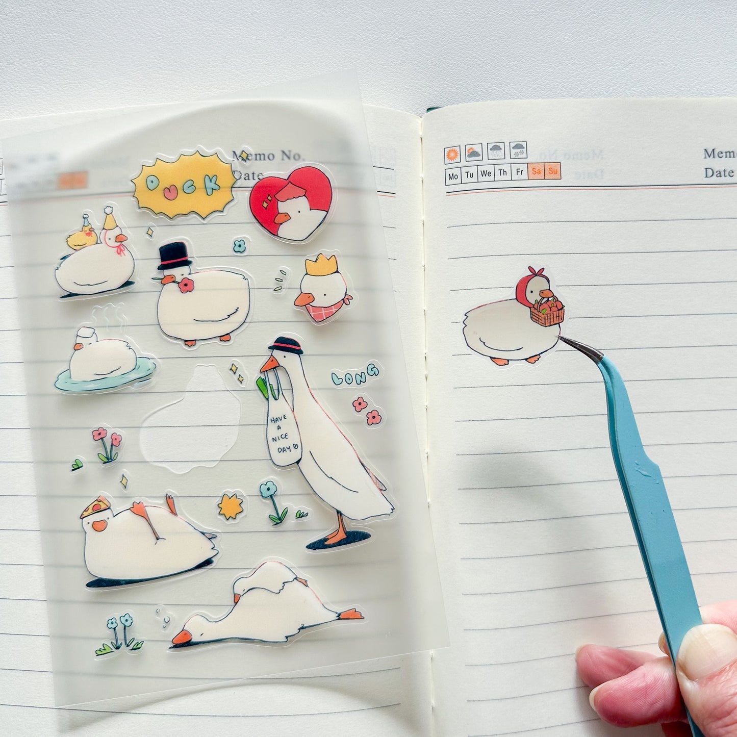 duck party sticker sheet