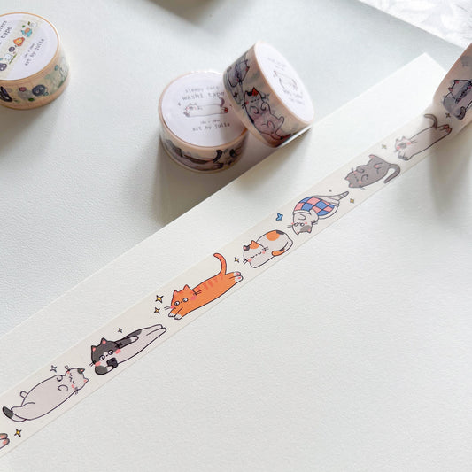 sleepy cats washi tape