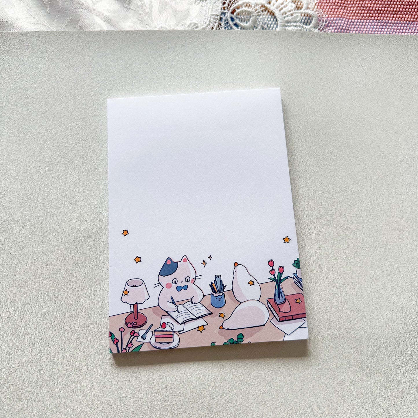 study cat memo pad