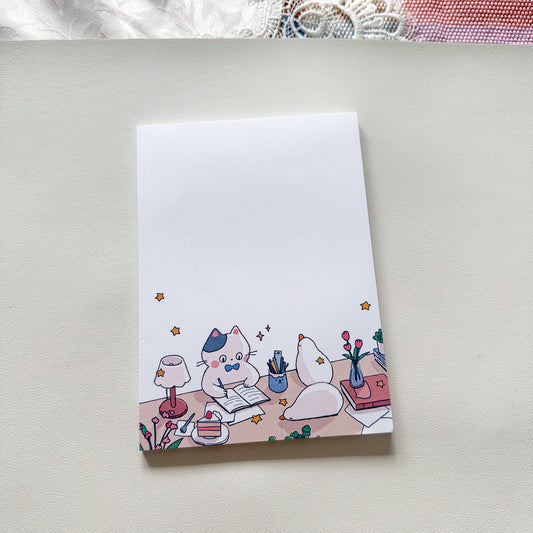 study cat memo pad