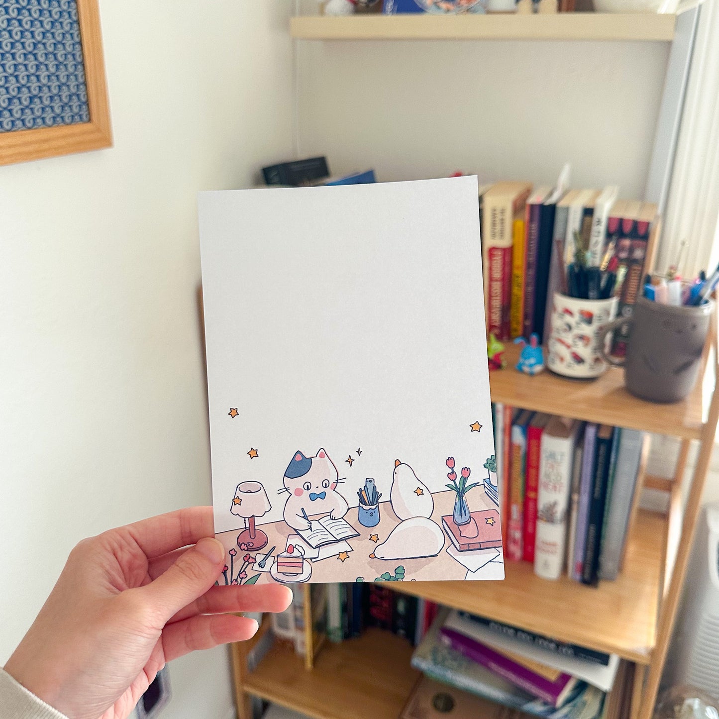 study cat memo pad