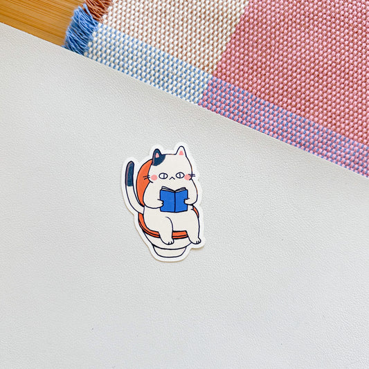 toilet cat sticker