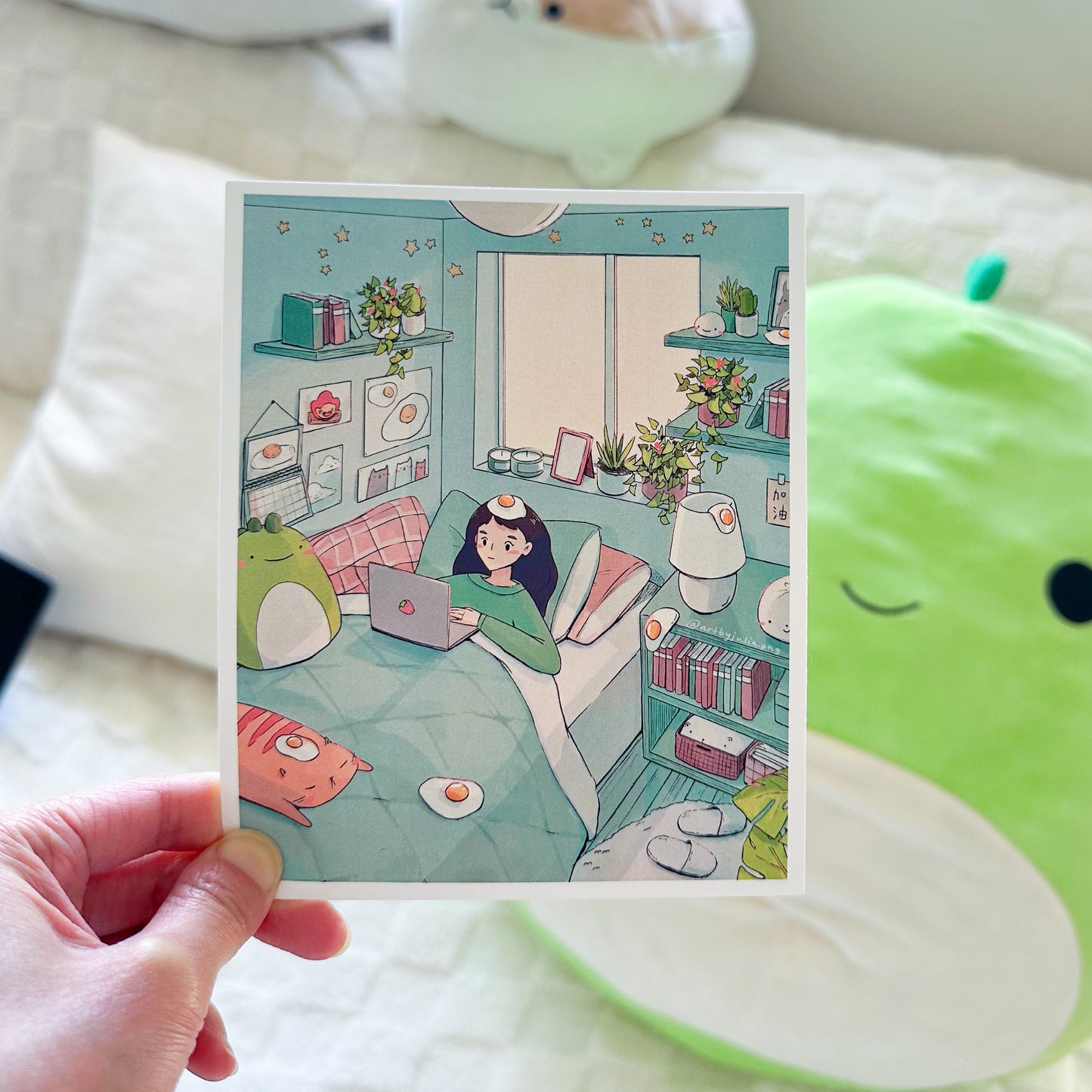 work from bed print