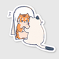 delusional cat sticker