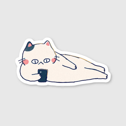 lazy cat sticker